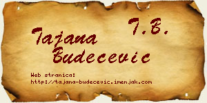 Tajana Budečević vizit kartica